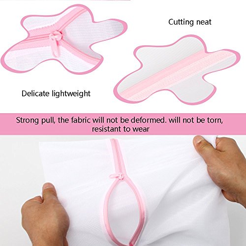 EUGO Bolsas para la colada Bolsas de Lavandería Bolsas (Rosa 7pcs)