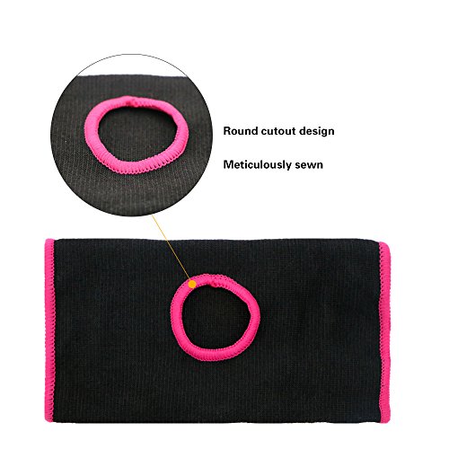 EULANT Almohadillas Protectora para Rodilla de Niños, Niñas Crashproof Algodón Rodillera, Rodilleras Infantil para Baile Ciclismo Correr Fútbol Volleyball Patinaje Esquí, Negro/Rosa, M