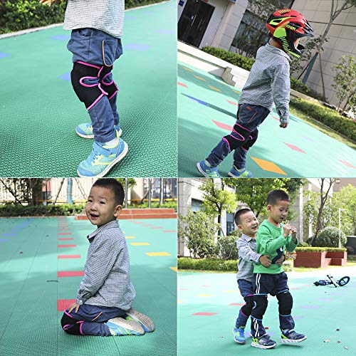 EULANT Niños Rodilleras para Baile, Esponja Grande para Proteger la Rodilla para Voleibol Escalada Baloncesto Danza Correr Senderismo Esquiar,Evitar Heridas y Rozaduras en Las Rodillas, Rosa M