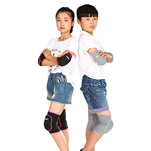 EULANT Rodilleras para Niños, Vendaje para las Rodillas Del Rodillera para Niños en Algodón Extensible Protectores de Codo a el Danza Deportiva - 1 par niños Rodilleras Gris/S EULANT Rodilleras para Niños, Vendaje para las Rodillas Del Rodillera para Niños en Algodón Extensible Protectores de Codo a el Danza Deportiva - 1 par niños Rodilleras Gris/S