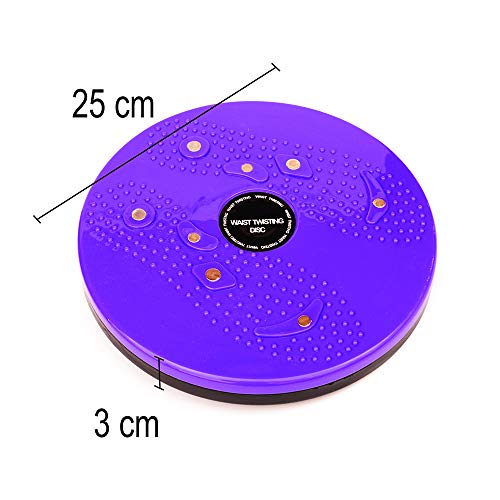 EUROBATT Disco de Torsion de Cintura Giratorio para Fitness, Adelgazar y Fortalecer el Abdomen, Caderas. Plataforma de Equilibrio con imanes de reflexología