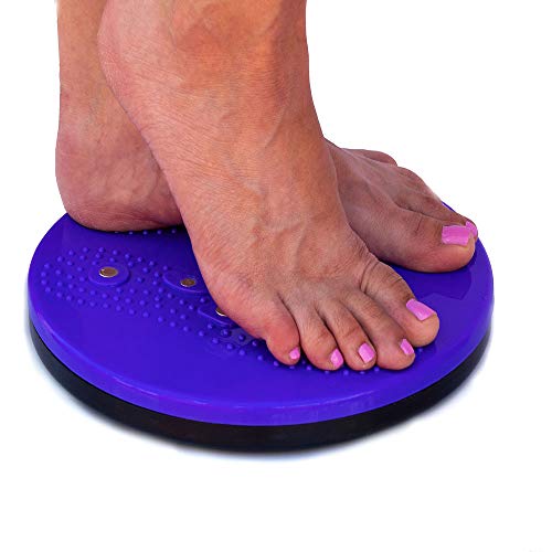 EUROBATT Disco de Torsion de Cintura Giratorio para Fitness, Adelgazar y Fortalecer el Abdomen, Caderas. Plataforma de Equilibrio con imanes de reflexología