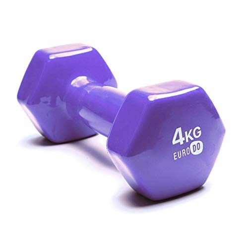 EURODO (1 Pieza Mancuerna 1kg - 6kg para Ejercicio Fitness Gimnasio Aerobic, Pesa Entrenamiento en Casa, para Mujer y Hombre (4 kg) EURODO (1 Pieza Mancuerna 1kg - 6kg para Ejercicio Fitness Gimnasio Aerobic, Pesa Entrenamiento en Casa, para Mujer y Hombre (4 kg)