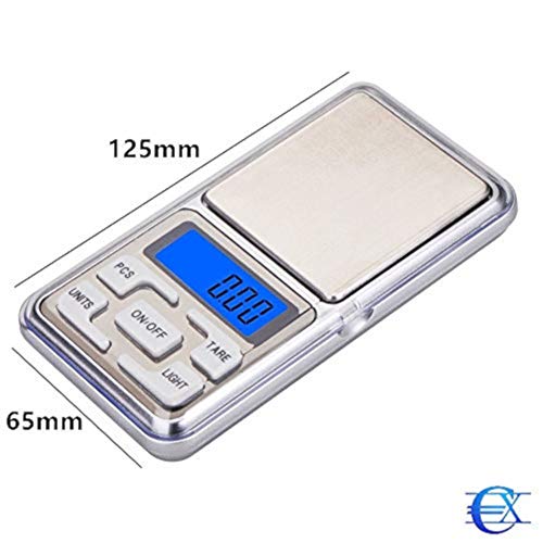 EUROXANTY® Báscula Digital | 0.01g - 200g | Báscula de Cocina y Joyería | Plataforma de Acero Inoxidable | Pantalla LCD | Especial para Bolsillo | Iluminación LED EUROXANTY® Báscula Digital | 0.01g - 200g | Báscula de Cocina y Joyería | Plataforma de Acero Inoxidable | Pantalla LCD | Especial para Bolsillo | Iluminación LED