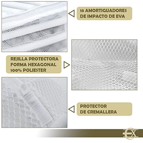 EUROXANTY Bolsa para Lavadora | Bolsa lavandería | Bolsa de Malla 100% Poliester | Bolsa con Cremallera | Bolsa para Ropa | Prendas delicadas | (Bolsa Zapatos) EUROXANTY Bolsa para Lavadora | Bolsa lavandería | Bolsa de Malla 100% Poliester | Bolsa con Cremallera | Bolsa para Ropa | Prendas delicadas | (Bolsa Zapatos)