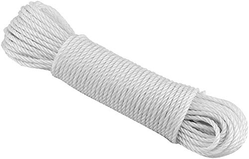 EUROXANTY® Cuerda para Tender Ropa | Resistente y Duradera Azoteas y Campings | Cuerda De Acampada Blanca 15mx 6mm EUROXANTY® Cuerda para Tender Ropa | Resistente y Duradera Azoteas y Campings | Cuerda De Acampada Blanca 15mx 6mm
