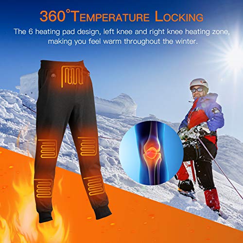 eventek Pantalones Calefactores USB 5V, Pantalones Calefactores Eléctricos para el Invierno al Aire Libre, Hombres/Mujeres (No Incluye la batería) (M)