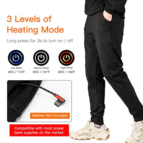 eventek Pantalones Calefactores USB 5V, Pantalones Calefactores Eléctricos para el Invierno al Aire Libre, Hombres/Mujeres (No Incluye la batería) (M) eventek Pantalones Calefactores USB 5V, Pantalones Calefactores Eléctricos para el Invierno al Aire Libre, Hombres/Mujeres (No Incluye la batería) (M)