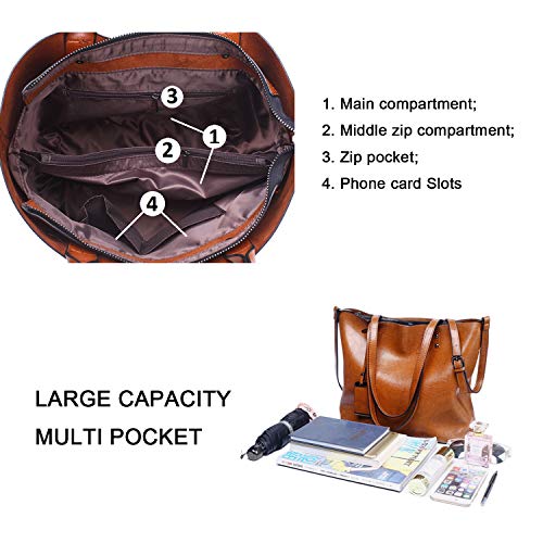 EVEOUT Bolso de cuero vegano suave para mujer,Bolsos de Mano Retro, Bolso de Hombro con Asa Superior para el Trabajo Casual, Bolso Clásico de Hobo con Borla Bolsas de Viaje para Mujer EVEOUT Bolso de cuero vegano suave para mujer,Bolsos de Mano Retro, Bolso de Hombro con Asa Superior para el Trabajo Casual, Bolso Clásico de Hobo con Borla Bolsas de Viaje para Mujer