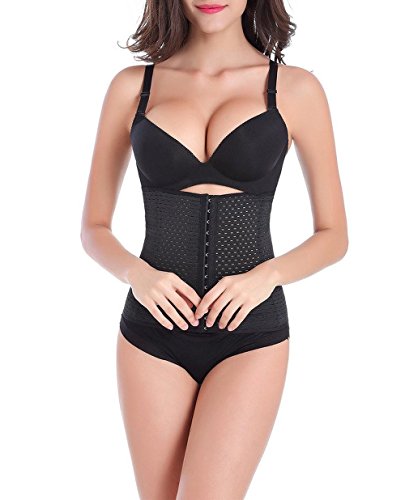 Everbellus - Corsé de rehabilitación para la cintura, transpirable, de látex, para mujer - negro - Everbellus - Corsé de rehabilitación para la cintura, transpirable, de látex, para mujer - negro -