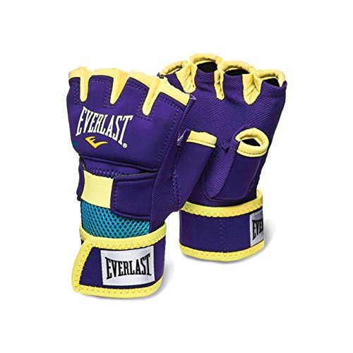 Everlast 1300 - Guantes para deportes de contacto (1 par), color amarillo y morado, talla L Everlast 1300 - Guantes para deportes de contacto (1 par), color amarillo y morado, talla L