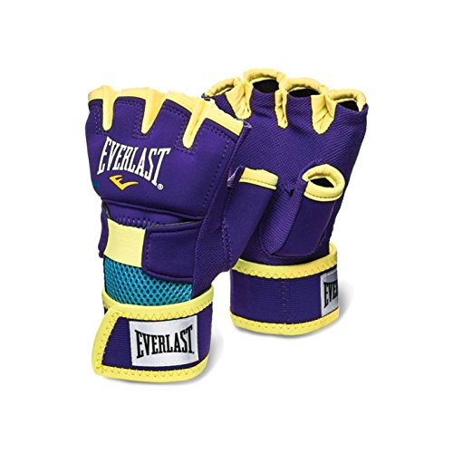 Everlast 1300 - Guantes para deportes de contacto (1 par), color amarillo y morado, talla L