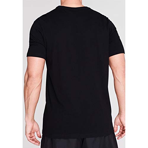 Everlast - Camiseta de cuello redondo para hombre, con estampado geométrico Negro Negro ( S