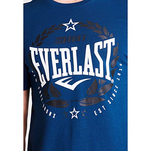 Everlast - Camiseta de cuello redondo para hombre, diseño de laurel Azul azul M