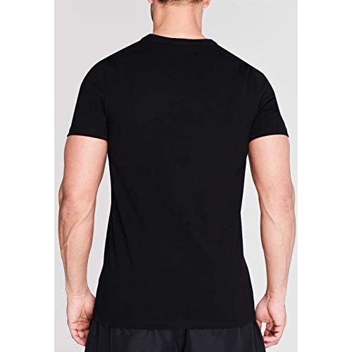 Everlast - Camiseta de cuello redondo para hombre, diseño de laurel Negro Negro ( L