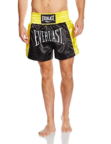 Everlast de Boxeo Pantalón de Thai Boxing, Unisex, Negro/Dorado, XL Everlast de Boxeo Pantalón de Thai Boxing, Unisex, Negro/Dorado, XL