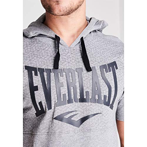 Everlast Hombre Hooded Camiseta Manga Corta Gris Marga L