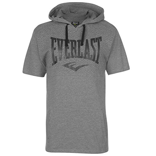 Everlast Hombre Hooded Camiseta Manga Corta Gris Marga L