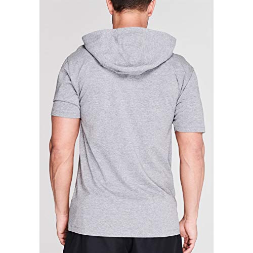 Everlast Hombre Hooded Camiseta Manga Corta Gris Marga XXL