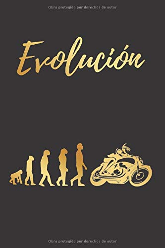 EVOLUCIÓN: CUADERNO LINEADO | Diario, Cuaderno de Notas, Apuntes o Agenda | Regalo Creativo y Original para los Amantes del Motociclismo.