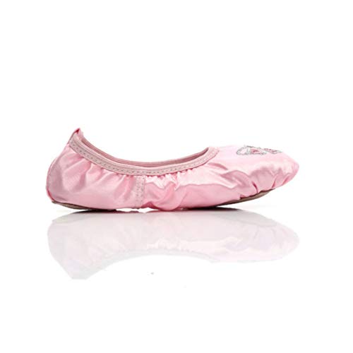 EXCEART 1 par de Zapatos de Ballet para Niños Zapatos de Baile de Suela Blanda Lentejuelas Bordadas Bailarinas Zapatillas de Baile Zapatos Planos de Pilates para Niñas Y Niños Pequeños (Talla 28 Rosa)