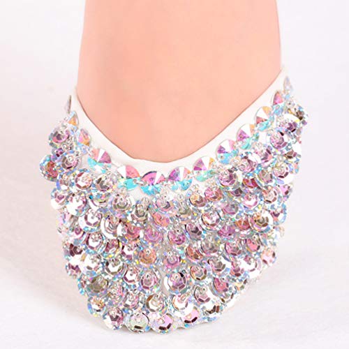 EXCEART 1 par de Zapatos de Torneado Lírico de Baile de Pirueta Contemporánea con Media Suela de Cristal Elástico para Ballet Jazz para Niñas Talla M EXCEART 1 par de Zapatos de Torneado Lírico de Baile de Pirueta Contemporánea con Media Suela de Cristal Elástico para Ballet Jazz para Niñas Talla M