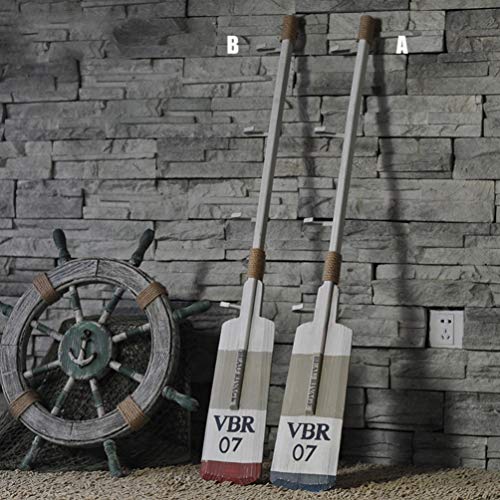 Exceart Remo de madera adorno de pared barco náutico Canoa Pagaia perchero antiguo casa en la playa colgando figura de colección con ganchos para la decoración doméstica (color Exceart Remo de madera adorno de pared barco náutico Canoa Pagaia perchero antiguo casa en la playa colgando figura de colección con ganchos para la decoración doméstica (color