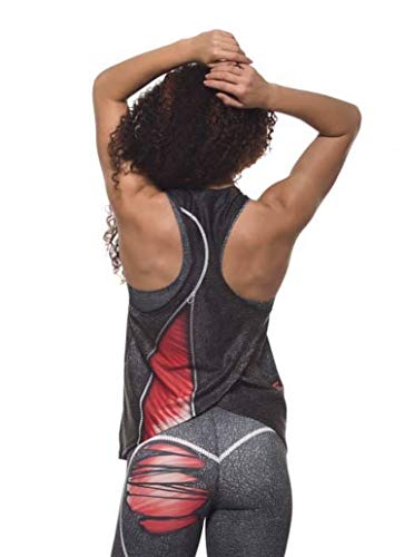 Excess Camiseta Deportiva Mujer Músculo Tank Top Tirantes Fitness Yoga Pilates Running Gimnasio Maillot ciclismo 3D de Fiesta Mujer Sexy Italiano Camisetas dim XS