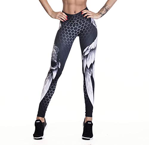 Excess Leggins Mujer Fitness Yoga Mallas Deportivo Pilates Running Gimnasio Maillot de Ciclismo Mochila Portatil de Regalos 3D Italiano push up de Fiesta Mujer Sexy Аlas Gris XS