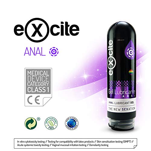 EXCITE Gel lubricante anal a base de agua. Aroma neutro. 200ml.