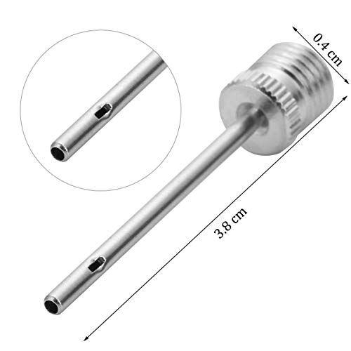 ExeQianming Agujas infladoras de acero inoxidable para pelotas de baloncesto, fĂștbol, voleibol, rugby, balonmano, waterpolo, 2 unidades ExeQianming Agujas infladoras de acero inoxidable para pelotas de baloncesto, fĂștbol, voleibol, rugby, balonmano, waterpolo, 2 unidades
