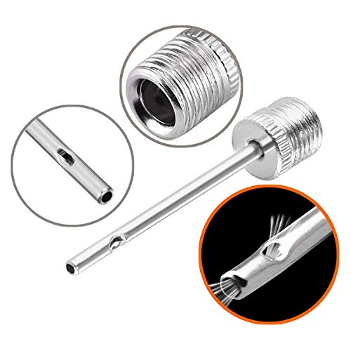 ExeQianming Agujas infladoras de acero inoxidable para pelotas de baloncesto, fĂștbol, voleibol, rugby, balonmano, waterpolo, 2 unidades ExeQianming Agujas infladoras de acero inoxidable para pelotas de baloncesto, fĂștbol, voleibol, rugby, balonmano, waterpolo, 2 unidades