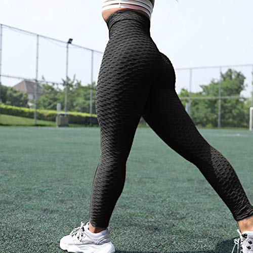 EXGOX Pantalones de yoga de cintura alta para mujer Estiramiento Correr Entrenamiento Leggings de yoga Control de abdomen Medias deportivas