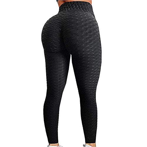 EXGOX Pantalones de yoga de cintura alta para mujer Estiramiento Correr Entrenamiento Leggings de yoga Control de abdomen Medias deportivas