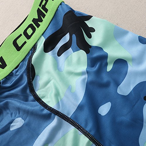 Exing – Pantalón corto de camuflaje para hombre – gimnasio, compresión, pantalones ceñidos Negro M Exing – Pantalón corto de camuflaje para hombre – gimnasio, compresión, pantalones ceñidos Negro M