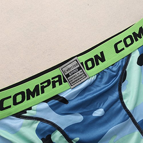 Exing – Pantalón corto de camuflaje para hombre – gimnasio, compresión, pantalones ceñidos Negro M Exing – Pantalón corto de camuflaje para hombre – gimnasio, compresión, pantalones ceñidos Negro M