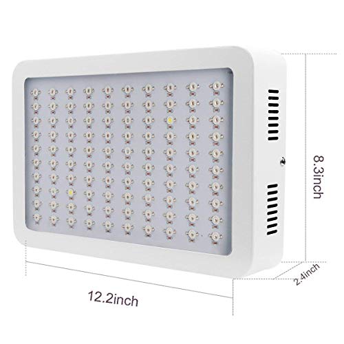 Exmate 300W LED Grow Light Planta de cultivo de Triple Triple Chips Full Spectrum con UV & IR para Indoor Medicinal Greenhouse Tienda Hydroponic Veg Flower Bloom Succulents Plantones Blanco Exmate 300W LED Grow Light Planta de cultivo de Triple Triple Chips Full Spectrum con UV & IR para Indoor Medicinal Greenhouse Tienda Hydroponic Veg Flower Bloom Succulents Plantones Blanco