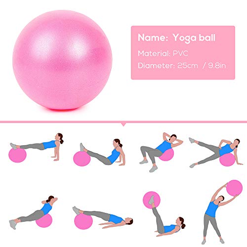 Explopur Mini Yoga Ball 25cm - Bola de Estabilidad Gruesa Anti-explosión Bola física de Pilates Barre