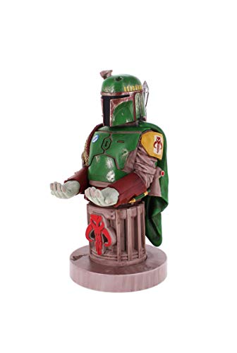 Exquisite Gaming - Cable Guy Boba Fett, Star Wars, Soporte de sujeción y carga para mando de consola y/o smartphone de tu personaje favorito con licencia de Disney, Producto con licencia oficial