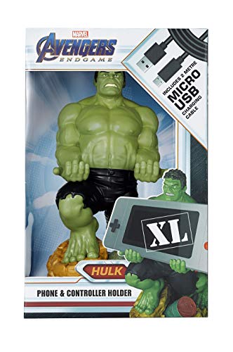 Exquisite Gaming - Cable guy XL Hulk, soporte de sujeción o carga para mando de consola, smartphone y tableta con licencia de Marvel Avengers Endgame Exquisite Gaming - Cable guy XL Hulk, soporte de sujeción o carga para mando de consola, smartphone y tableta con licencia de Marvel Avengers Endgame