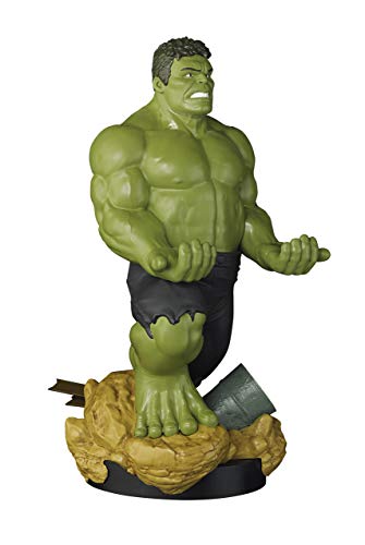 Exquisite Gaming - Cable guy XL Hulk, soporte de sujeción o carga para mando de consola, smartphone y tableta con licencia de Marvel Avengers Endgame