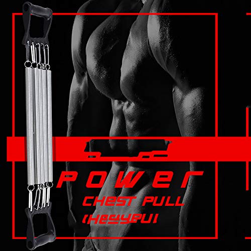 Extensor para Musculació,Expansor del Pecho Ejercitador de músculo Ajustable, 5 Muelles Ejercitador Muscular Pull Training Ejercitador MultifuncióN