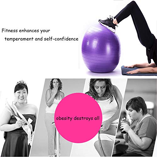 Extra Gruesa Bola De Ejercicio Para El Fitness,Fitball Anti Explosión Silla De Pelota De Yoga Con 2 Bandas De Resistencia,Estabilizador Pelota De Pilates,Guía De Entrenamiento Y B-Púrpura Diámetro 21 Extra Gruesa Bola De Ejercicio Para El Fitness,Fitball Anti Explosión Silla De Pelota De Yoga Con 2 Bandas De Resistencia,Estabilizador Pelota De Pilates,Guía De Entrenamiento Y B-Púrpura Diámetro 21
