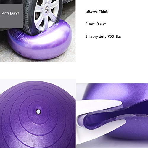 Extra Gruesa Bola De Ejercicio Para El Fitness,Fitball Anti Explosión Silla De Pelota De Yoga Con 2 Bandas De Resistencia,Estabilizador Pelota De Pilates,Guía De Entrenamiento Y B-Púrpura Diámetro 21 Extra Gruesa Bola De Ejercicio Para El Fitness,Fitball Anti Explosión Silla De Pelota De Yoga Con 2 Bandas De Resistencia,Estabilizador Pelota De Pilates,Guía De Entrenamiento Y B-Púrpura Diámetro 21