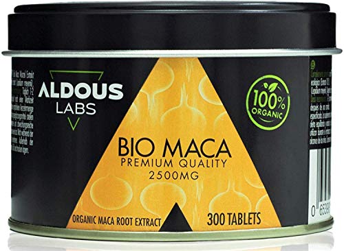 Extracto de Pura Maca Andina Ecológica Premium para 9 meses | 300 comprimidos de 2500mg | Altamente concentrada 10:1 | Aumenta Energía y Vitalidad | Libre de plástico | Certificación Ecológica Oficial