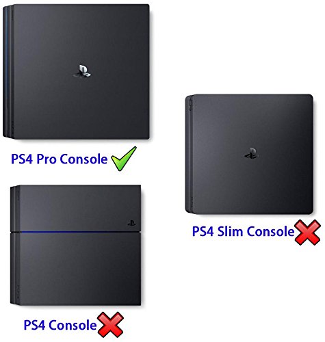 eXtremeRate Prueba de Polvo Consola PS4 Funda Cubierta Protectora Horizontal Diseño de Doble Capa Forro Corte Preciso Fácil de Acceso los Cables Guardapolvo para Consola Playstation 4 PS4 Pro(Negro)