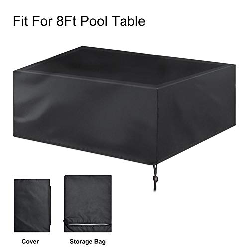 Exuberanter Cubierta De Mesa De Billar De 7/8/9 Pies, Funda Protectora para Mesa De Billar Impermeable Al Aire Libre, Cubierta De Mesa De Billar De Protección Completa De Tela Oxford 210D con Cordón