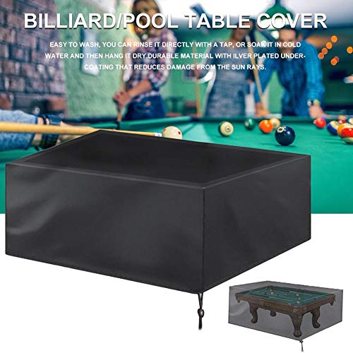 Exuberanter Cubierta De Mesa De Billar De 7/8/9 Pies, Funda Protectora para Mesa De Billar Impermeable Al Aire Libre, Cubierta De Mesa De Billar De Protección Completa De Tela Oxford 210D con Cordón