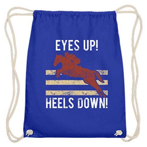 Eyes Up Heels Down - Bolsa de algodón para gimnasio, color Azul real, tamaño 37cm-46cm
