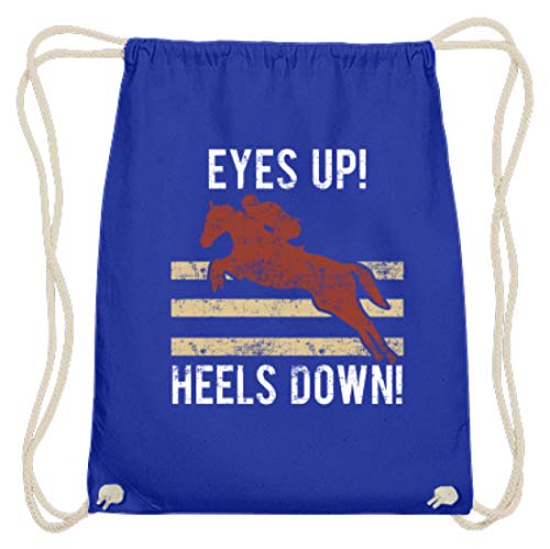 Eyes Up Heels Down - Bolsa de algodón para gimnasio, color Azul real, tamaño 37cm-46cm Eyes Up Heels Down - Bolsa de algodón para gimnasio, color Azul real, tamaño 37cm-46cm